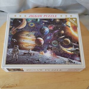 Space Astronaut Stars Planets 1000 Piece Jigsaw Puzzle -All Occasion Ages